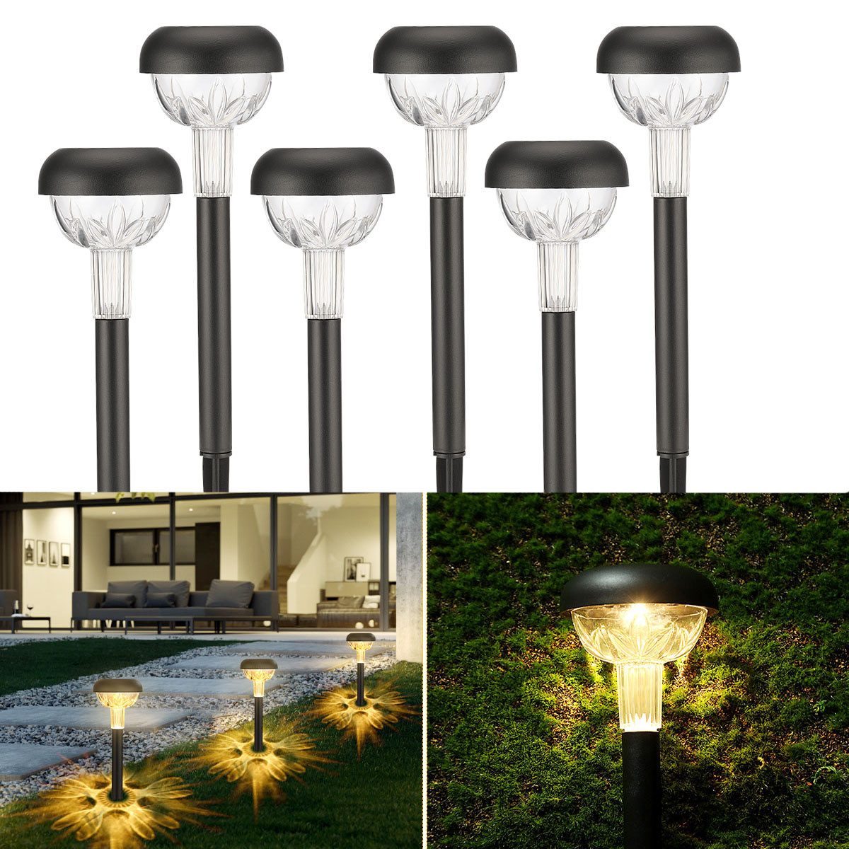 oyajia LED Solarleuchte 6 Stück LED günstig online kaufen