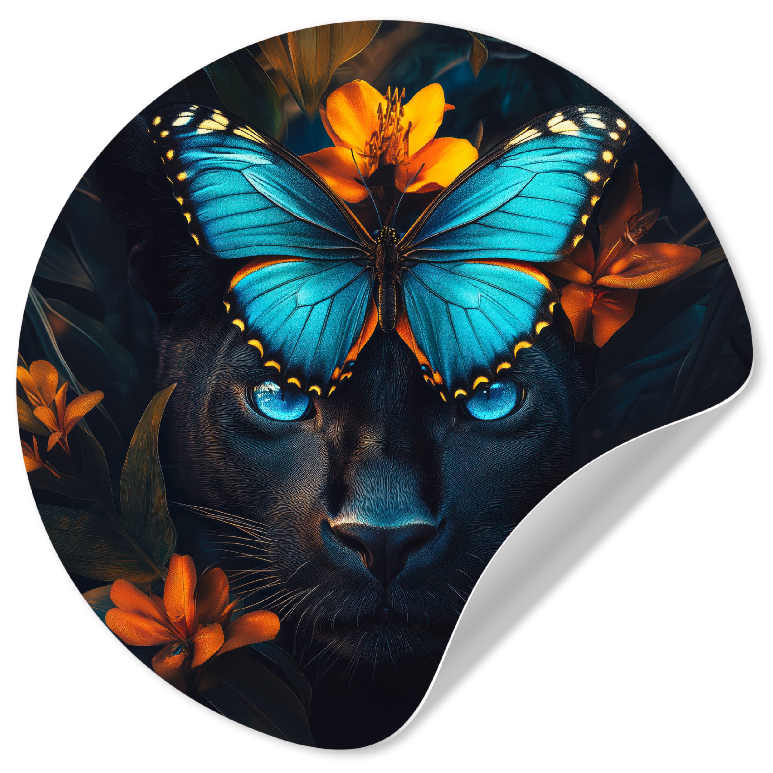MuchoWow Wandsticker Panther - Schmetterling - günstig online kaufen