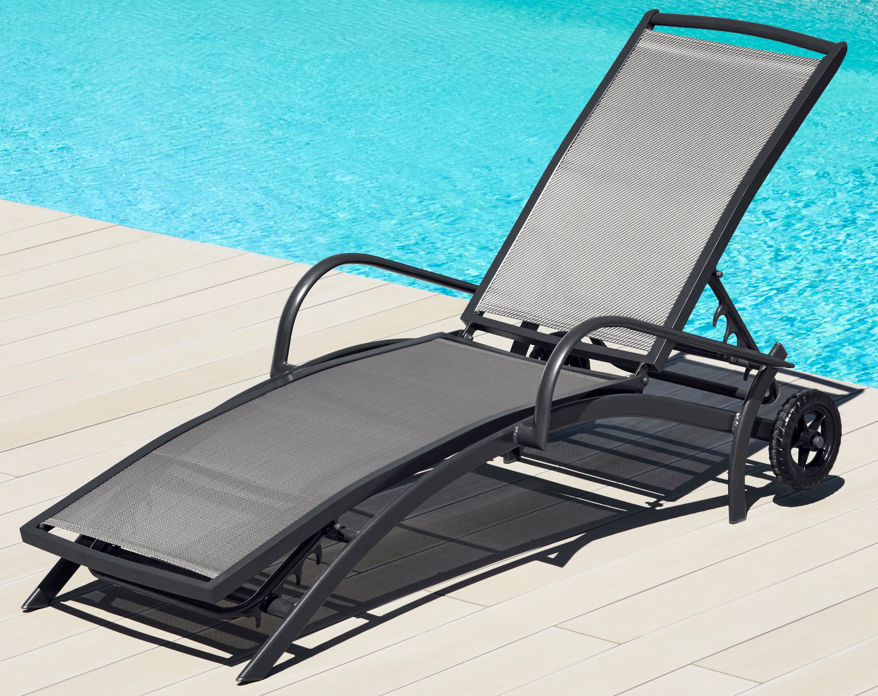 MERXX Gartenliege »Amalfi«, Alu/Textil, anthrazit OTTO