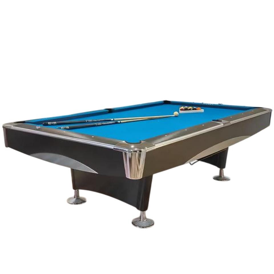 Billardtisch Professioneller Billardtisch in Grau mit hochwertiger Spielfläche