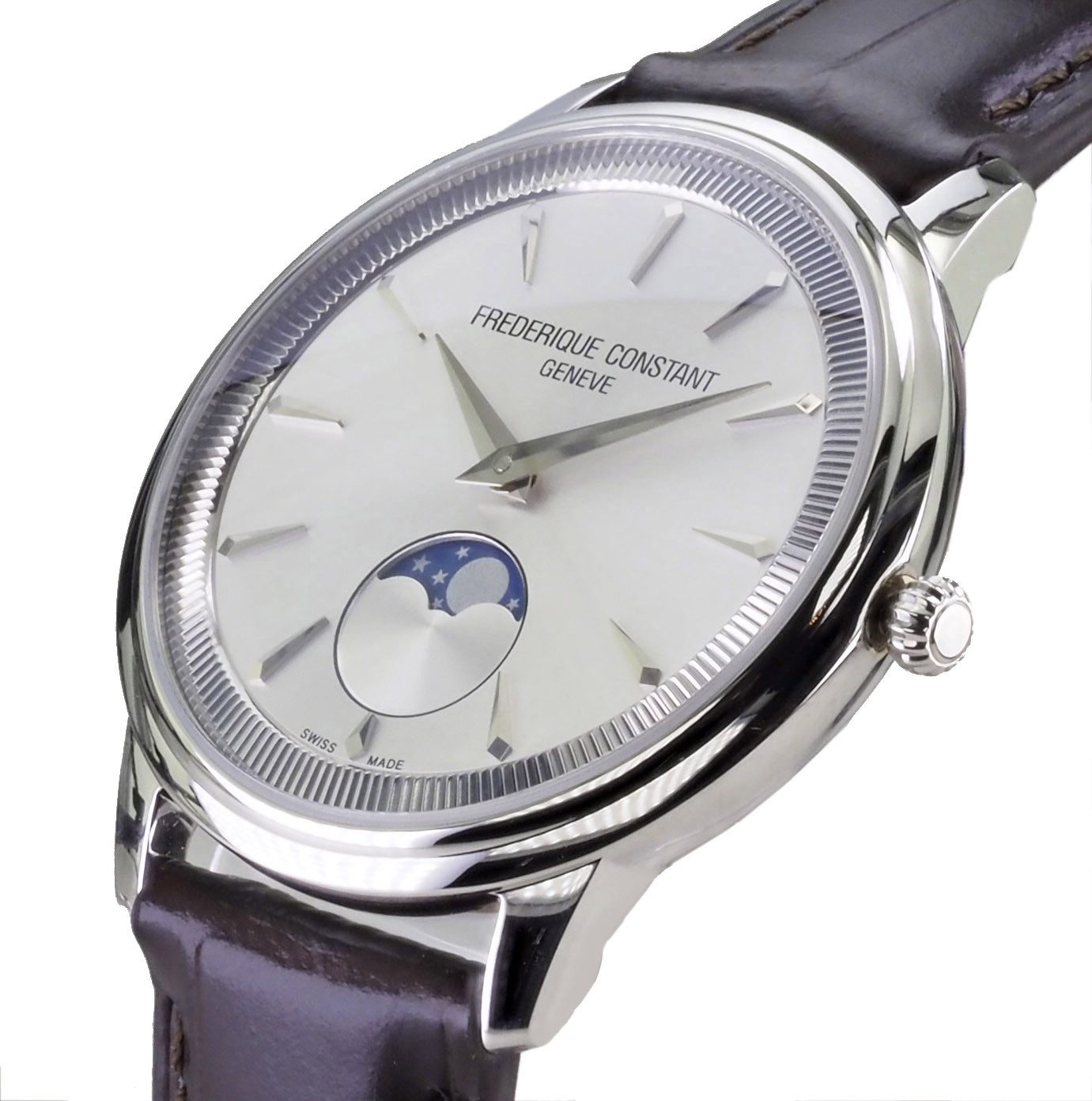 Frederique Constant Schweizer Uhr Damen Uhr Moneta 37 mm Ø Moonphase FC-206S3S6 Moneta, mit Mondphasenanzeige