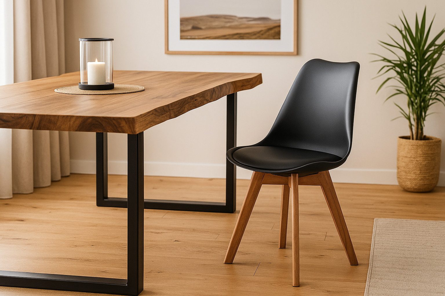 SAM® Schalenstuhl Lovely, Sitzpolster aus Kunstleder, verschiedene Варіантиn, Holz-Gestell