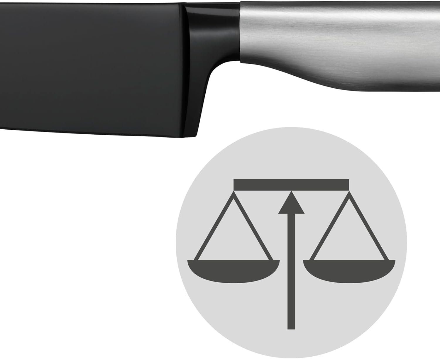 WMF Messer-Set Ultimate Black Messer-Set, 2-teilig (2-tlg), Made in Germany, immerwährende Schärfe, ergonomische Griffe