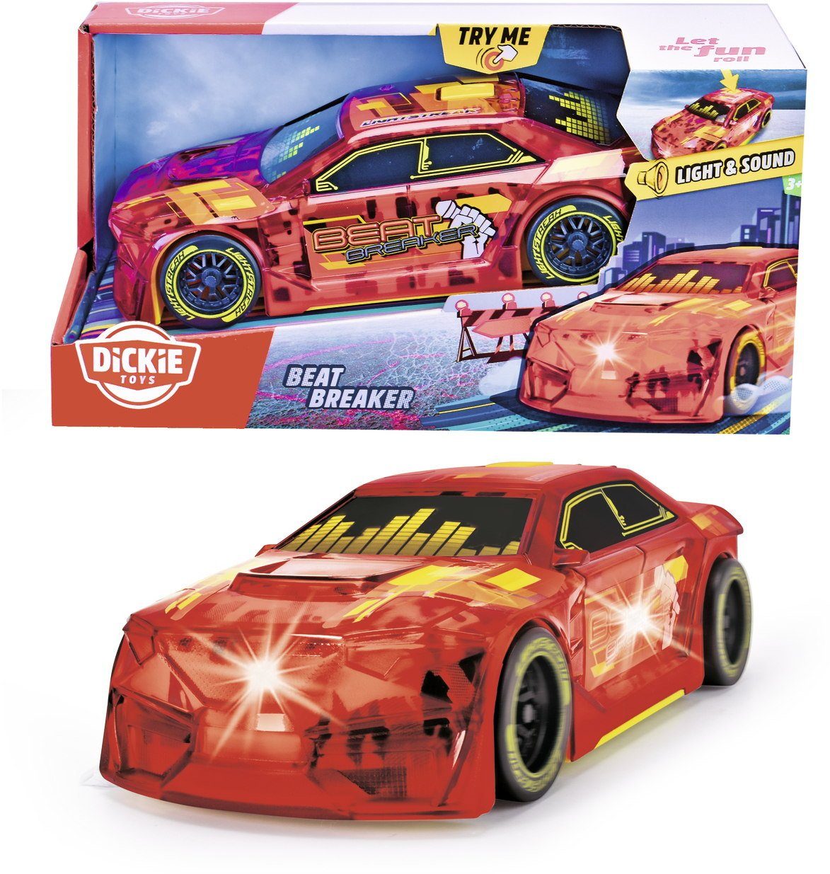 Dickie Toys Spielzeug-Auto Spielfahrzeug Auto Go Action / Light & Music Beat Breaker 203763010 | Spielzeug-PKW