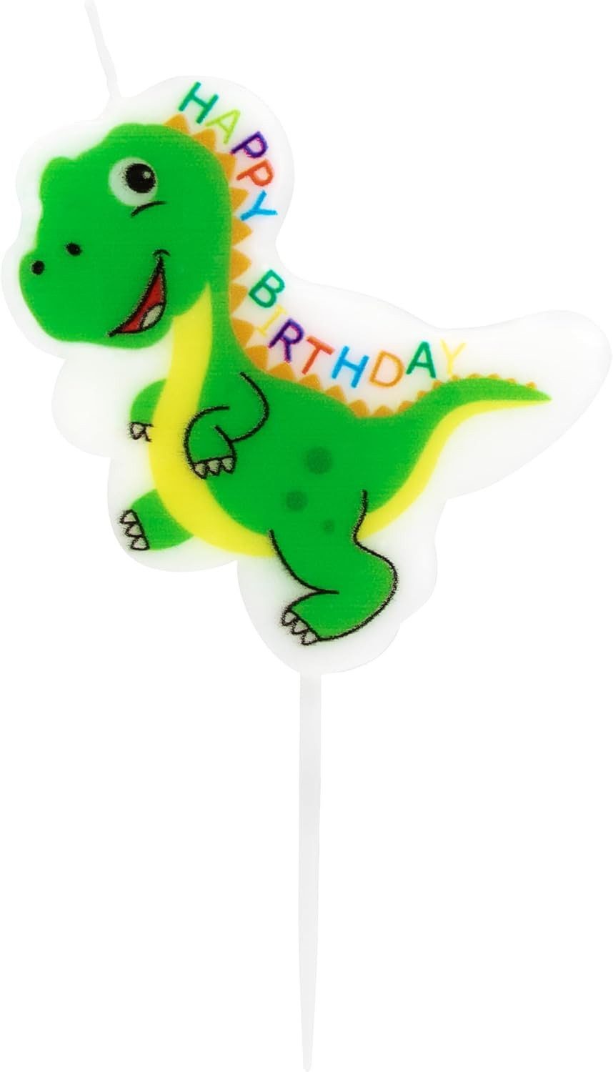 Dena Geburtstagskerze Dena 50101 Partykerze Dinosaurier Happy Birthday - Geburtstagskerze au