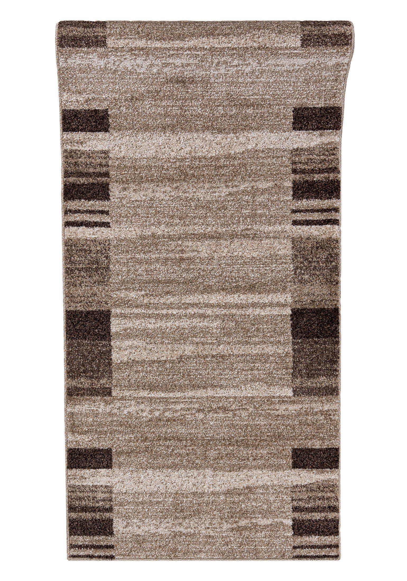 Mazovia Läufer Läufer Flurläufer Modern für Vorzimmer, Küche - Beige, 90 x 975 cm, Kurzflor, Meterware, Höhe 10 mm