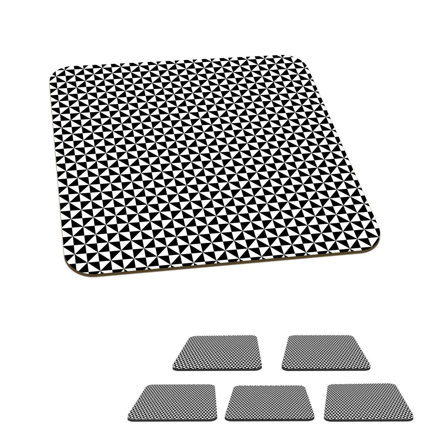 Geometrie - Muster, Gläser, 6-tlg., Gestaltung für Glasuntersetzer Tasse Zubehör Tischuntersetzer, - Glasuntersetzer, MuchoWow Untersetzer, Korkuntersetzer,