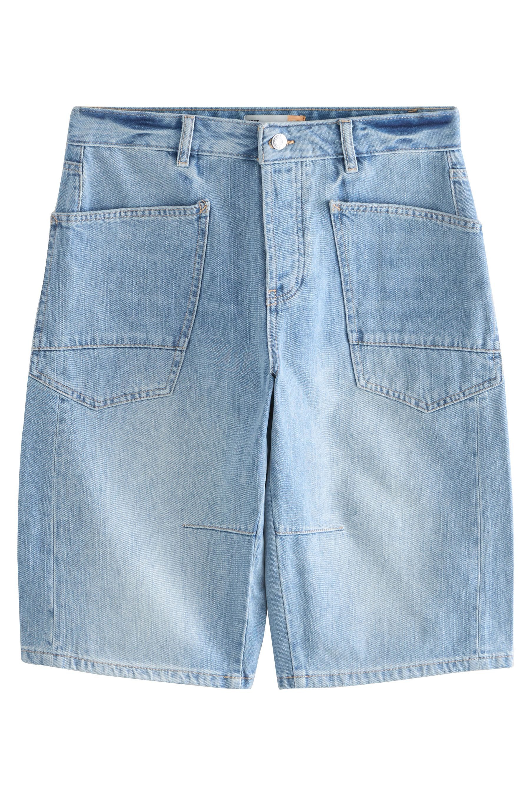 Next Jeansshorts Denim-Jorts-Shorts mit Barrel-Bein + Doppeltasche (1-tlg)