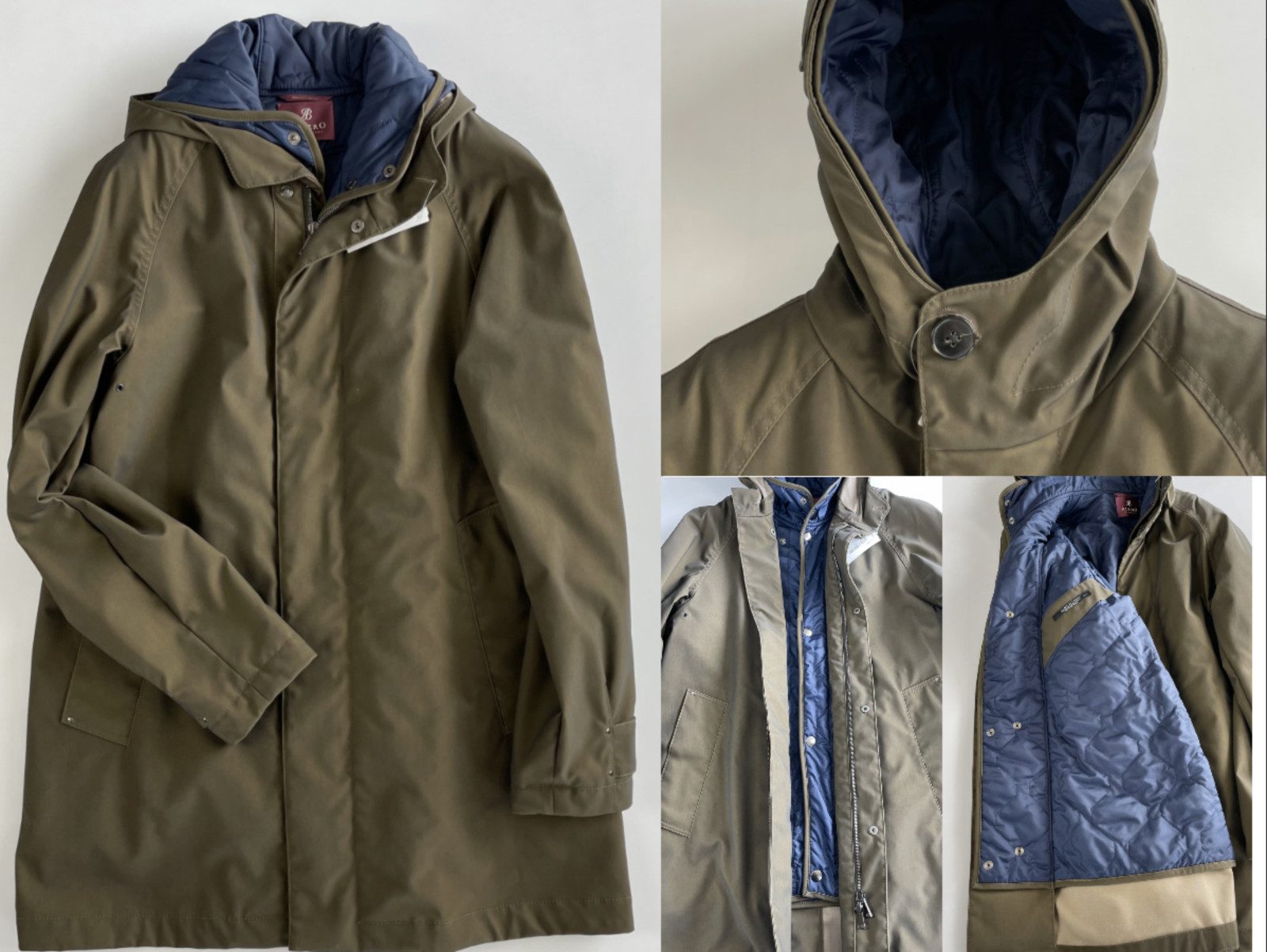 Albero Wollmantel ALBERO ITALY 2in1 Outdoor Parka Vest Weste Jacket Mantel Winter Coat J