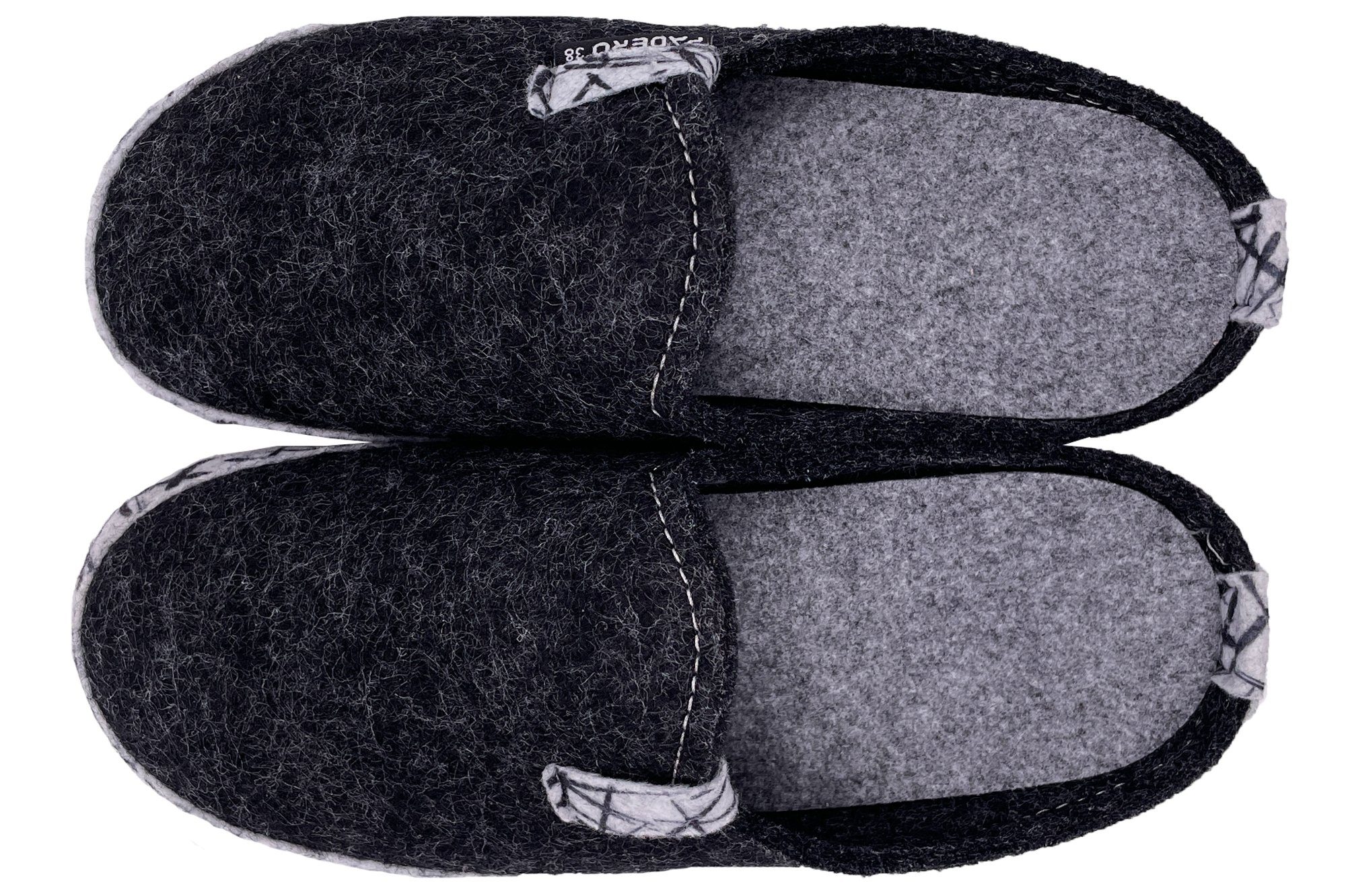 PADERO TONI-Striped Pantoffel Wollfilz Hausschuh – Bild 4 von 5