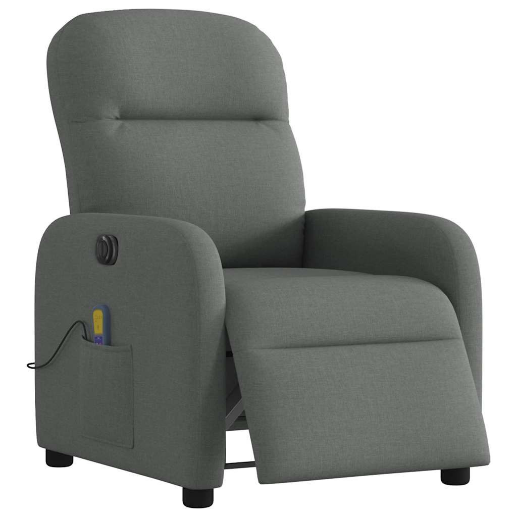 vidaXL Sessel Massagesessel Elektrisch Dunkelgrau Stoff günstig online kaufen