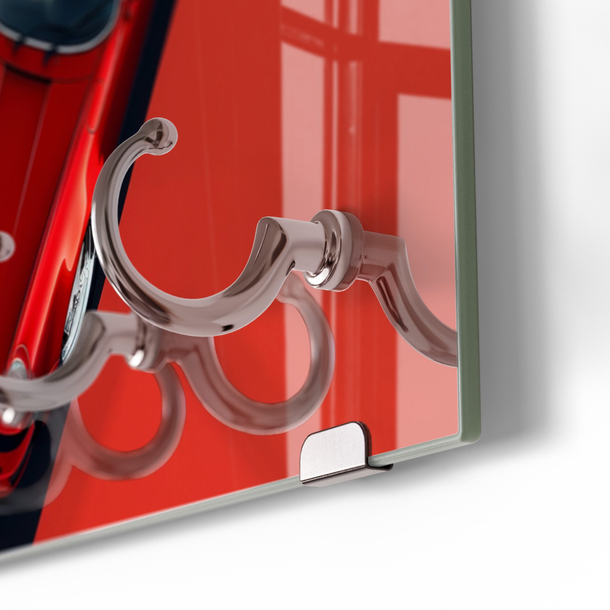 DEQORI Schlüsselbrett 'Speed in Scarlet', (1 St), Schlüsselhalter Schlüssel Haken Schlüsselboard modern Schlüsselleiste