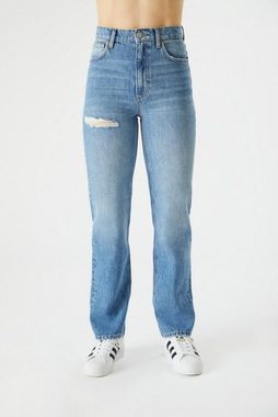 pieces Weite Jeans ELANI (1-tlg) Weiteres Detail, Plain/ohne Details