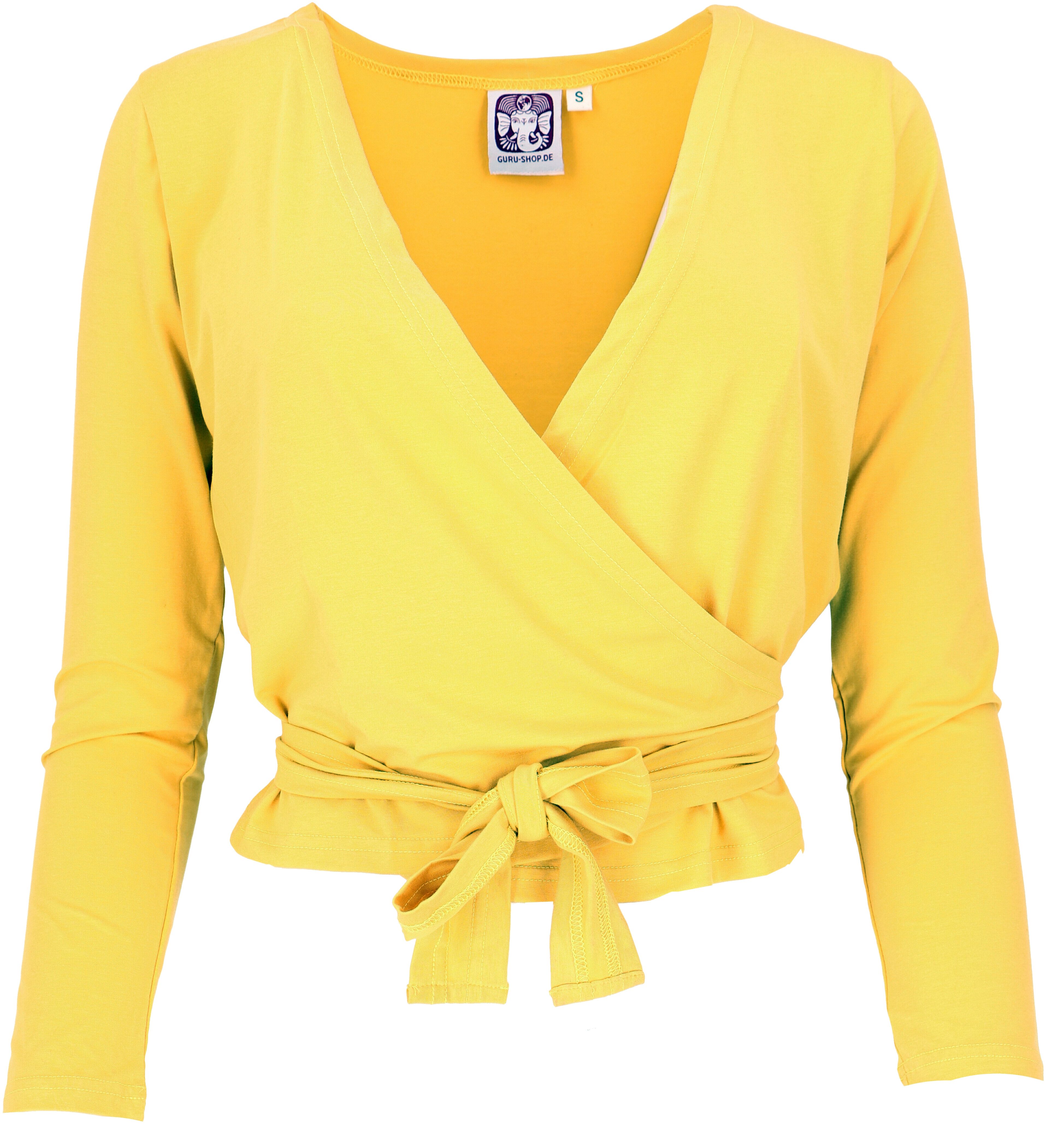 Longsleeve Yoga Langarmshirt, Bio Baumwolle Wickelshirt,..