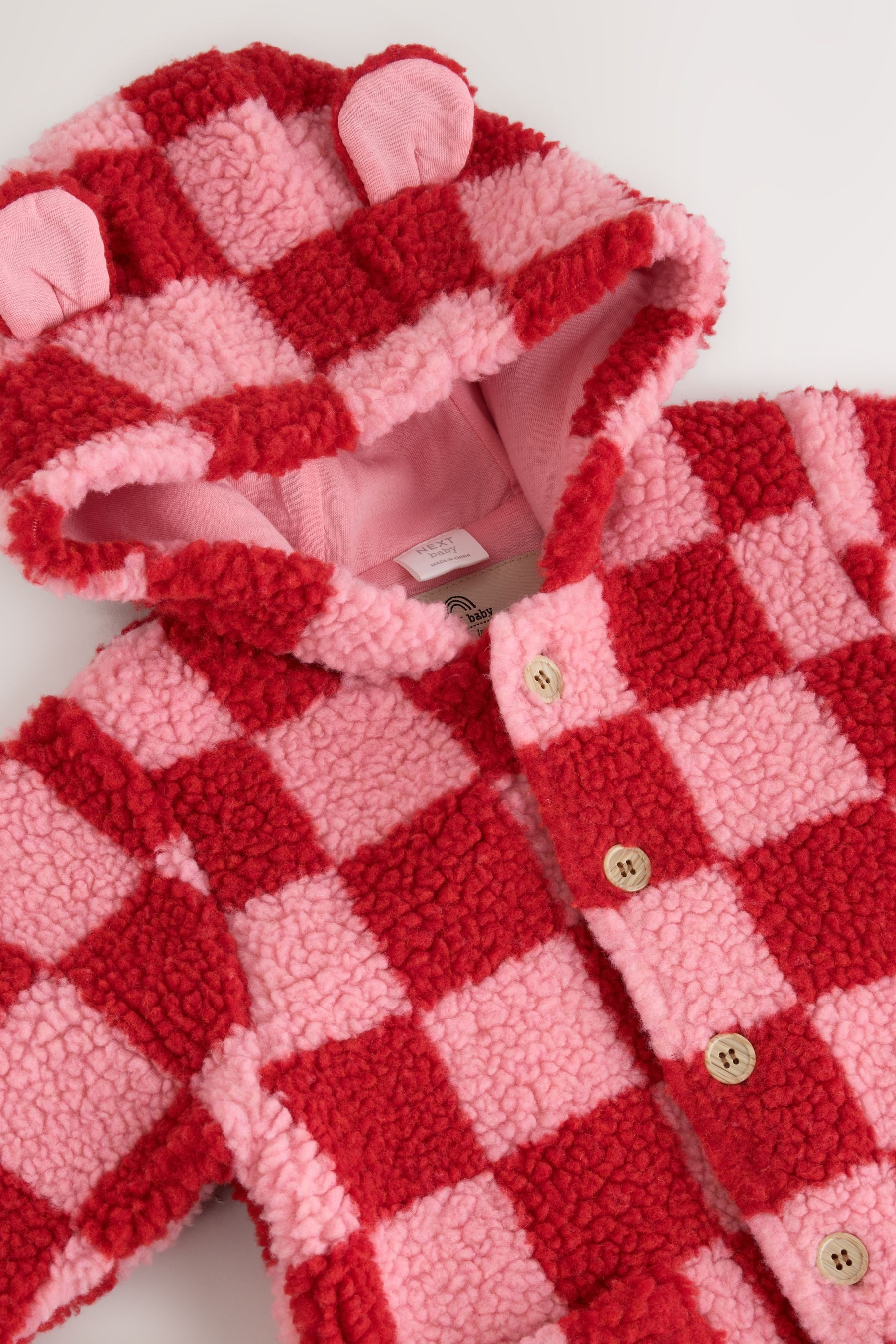 Next Fleeceoverall Baby-Einteiler aus Teddyfell mit Kapuze (1-tlg) – Bild 5 von 5