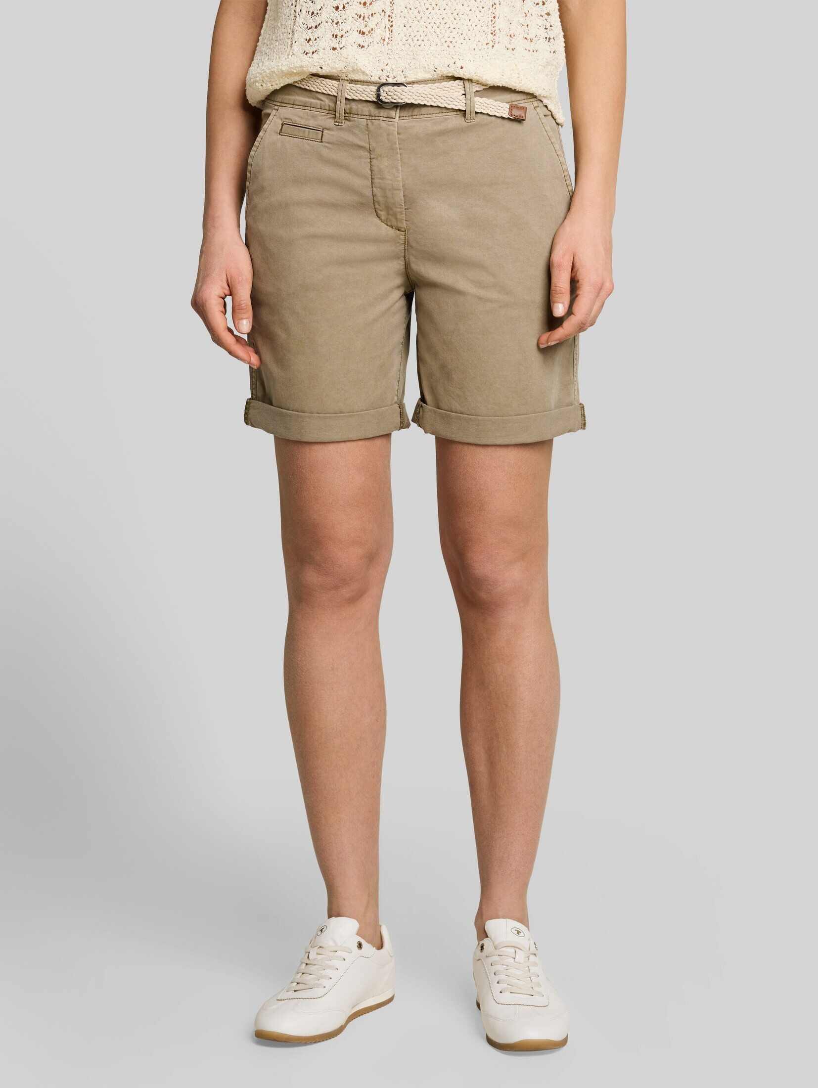 TOM TAILOR Bermudas Hosen & Chino Chino Bermuda Shorts mit Gürtel