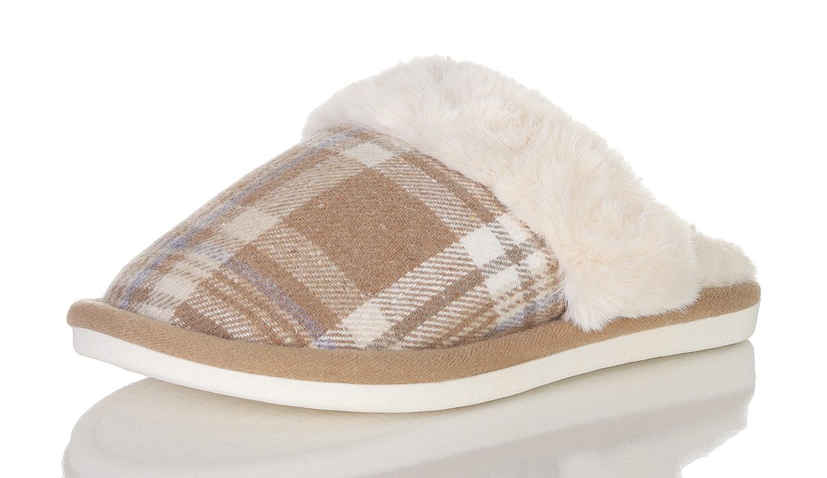 simaranda Damen Hausschuhe 805 40/41 Beige Hausschuh