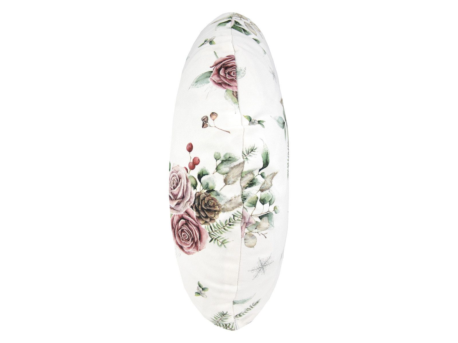 beties Kissenbezug Magie des Winters Frost-Rose, (1 Stück), mit Rosen, Kiefernzapfen und Zweigen