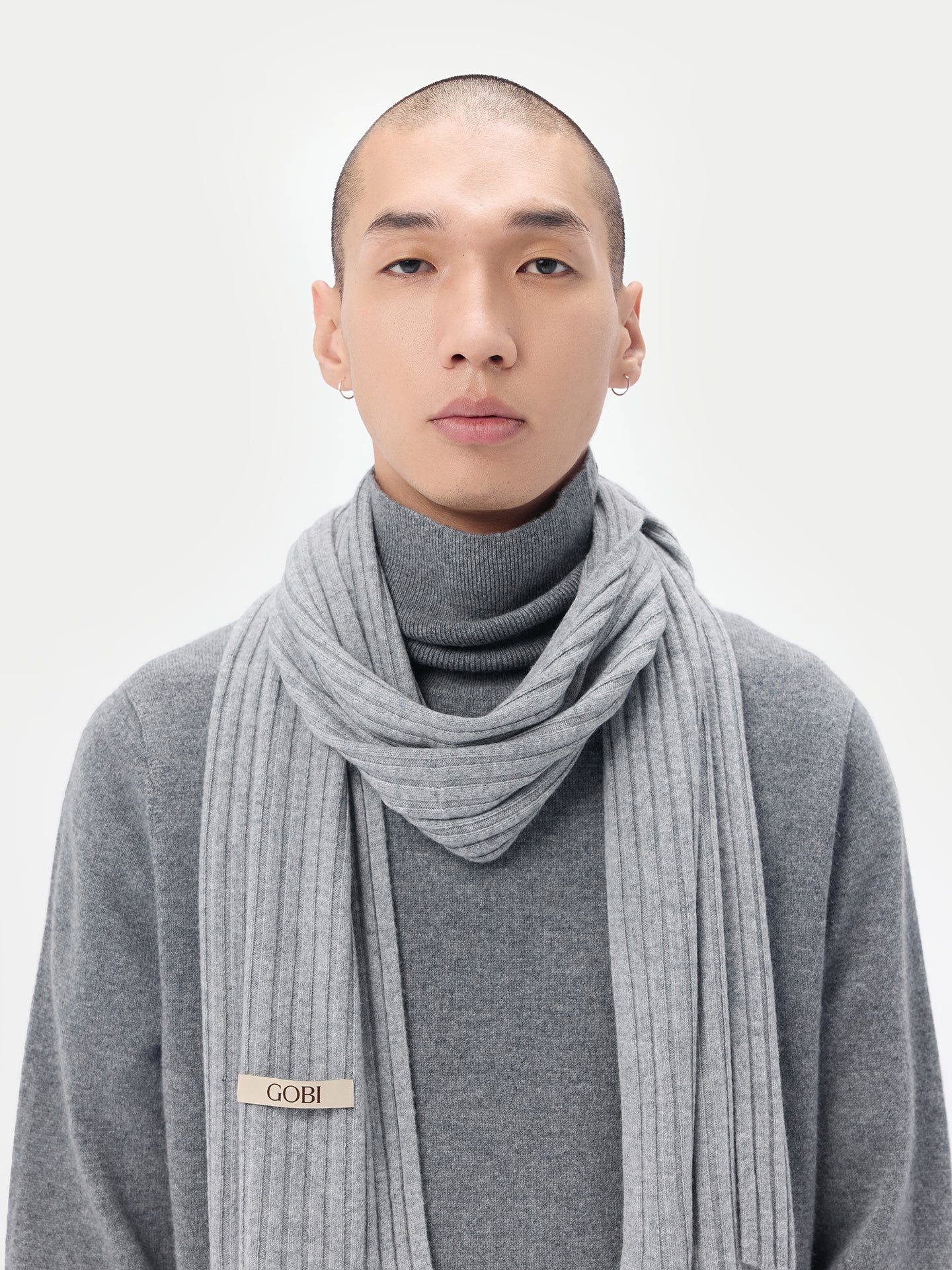 Strickschal Rippstrick Schal aus Kaschmir