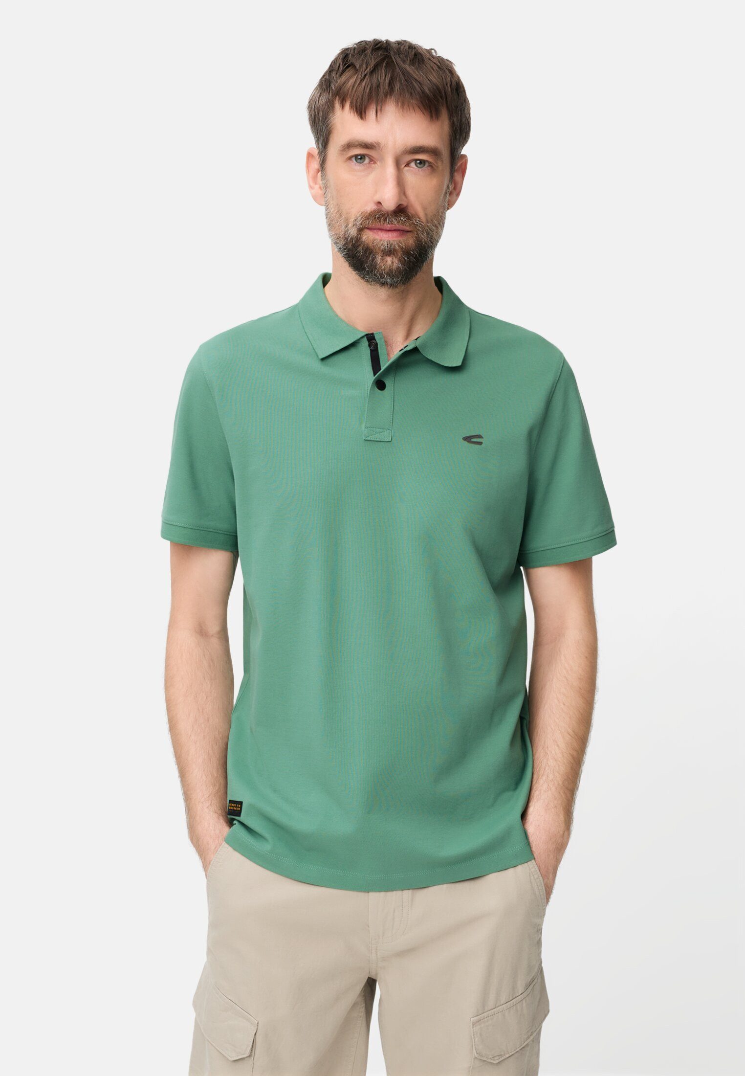 Poloshirt mit Druckknöpfen Kurzarm