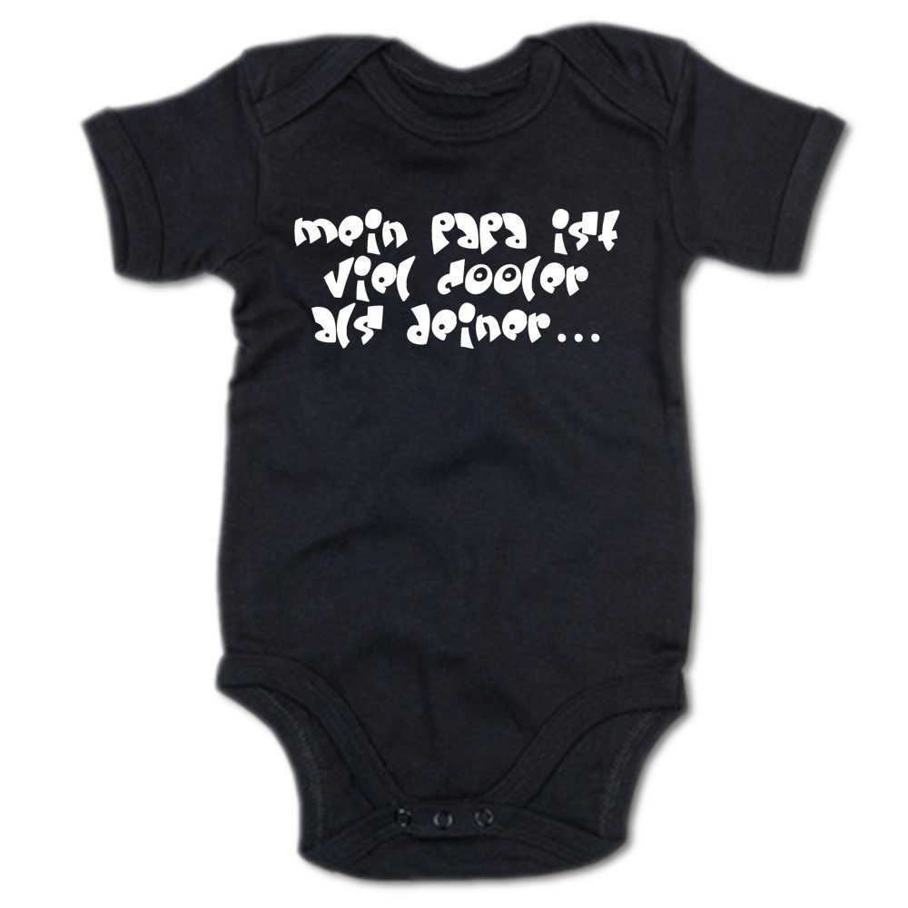 Ggraphics Kurzarmbody Baby Body Mein Papa ist viel cooler als deiner