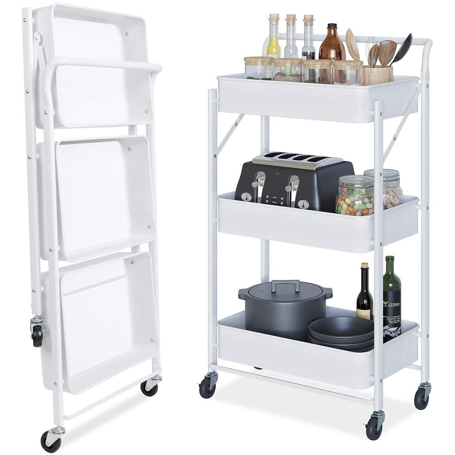 Küchenwagen Aus Edelstahl Mit Feststellbaren Räde Produktbild-Vorschau 9