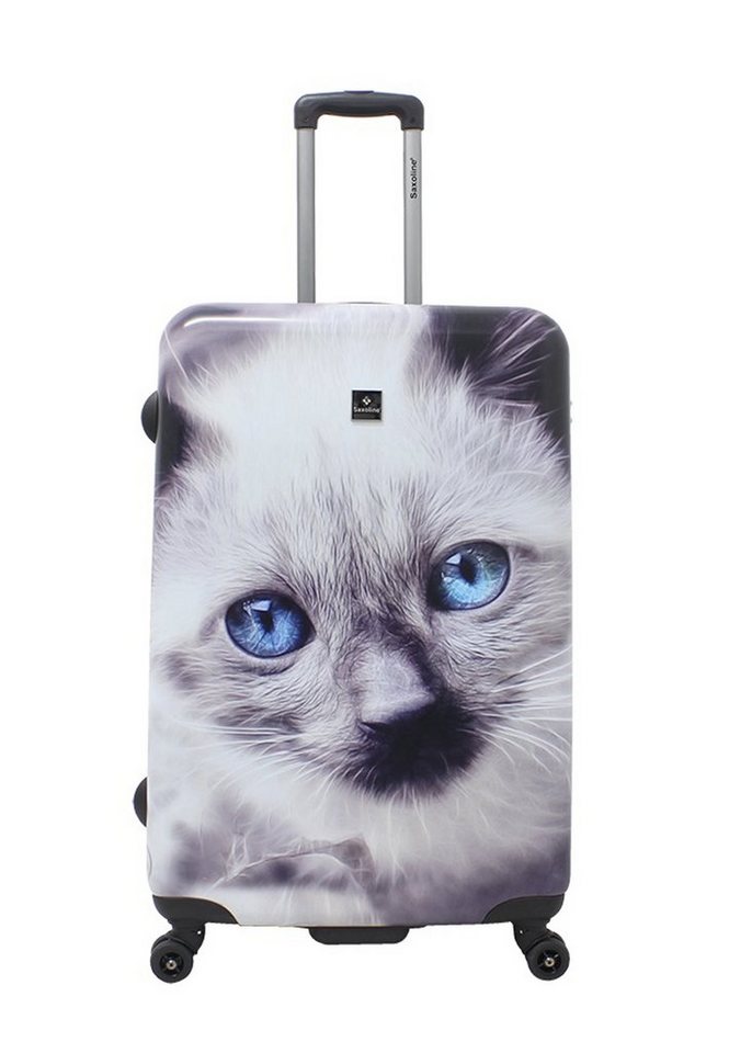 Katzenmotiv, Hartschalenkoffer mit Saxoline Katzenmotiv niedlichem Cat, Saxoline® Koffer niedlichem mit White