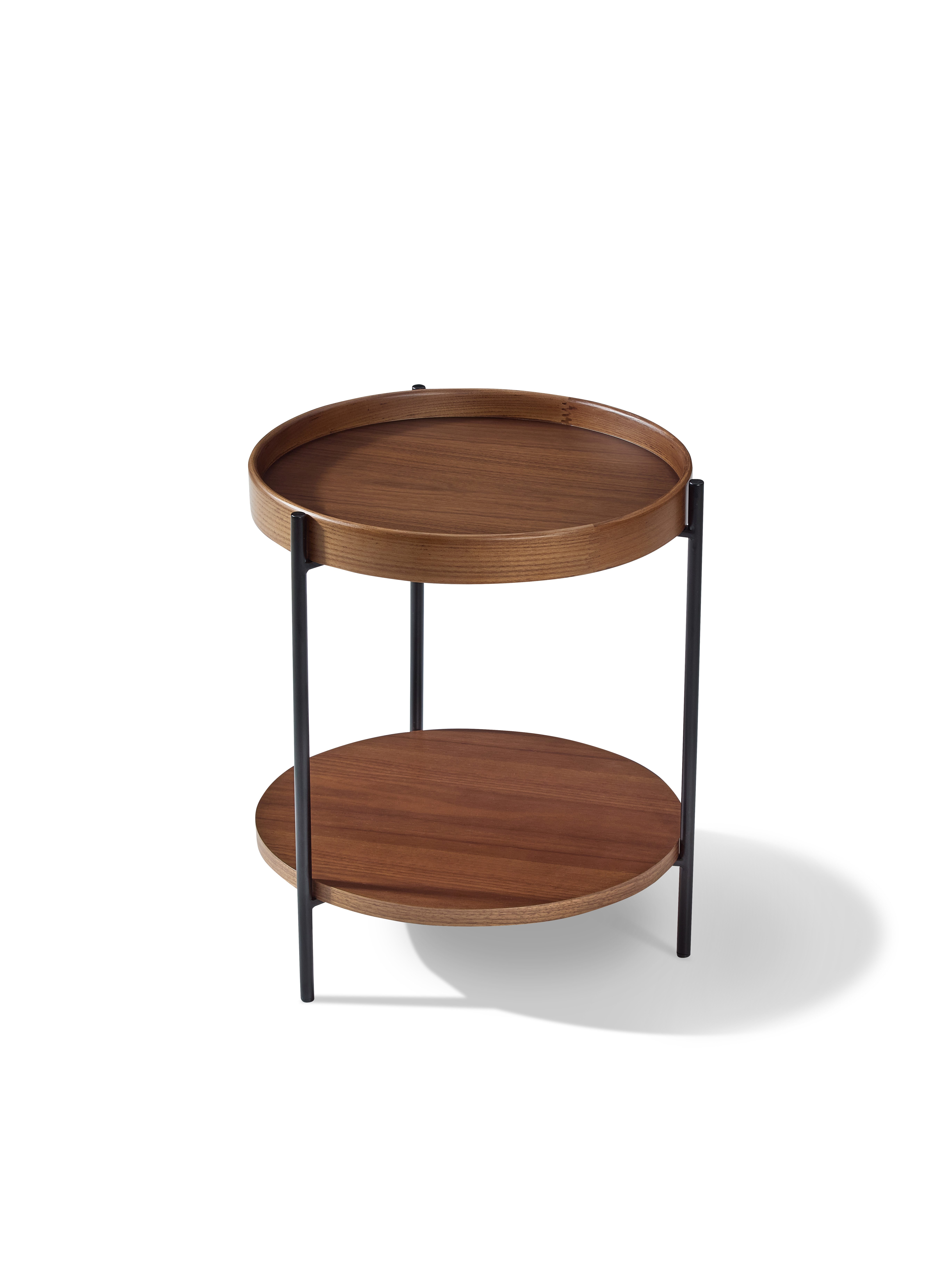 WILLIAMSPACE Couchtisch Ditto Beistelltisch, 2 Ebenen, Massivholz, modern Design (1 St), Maße ca.: B44 x T44 x H48 cm