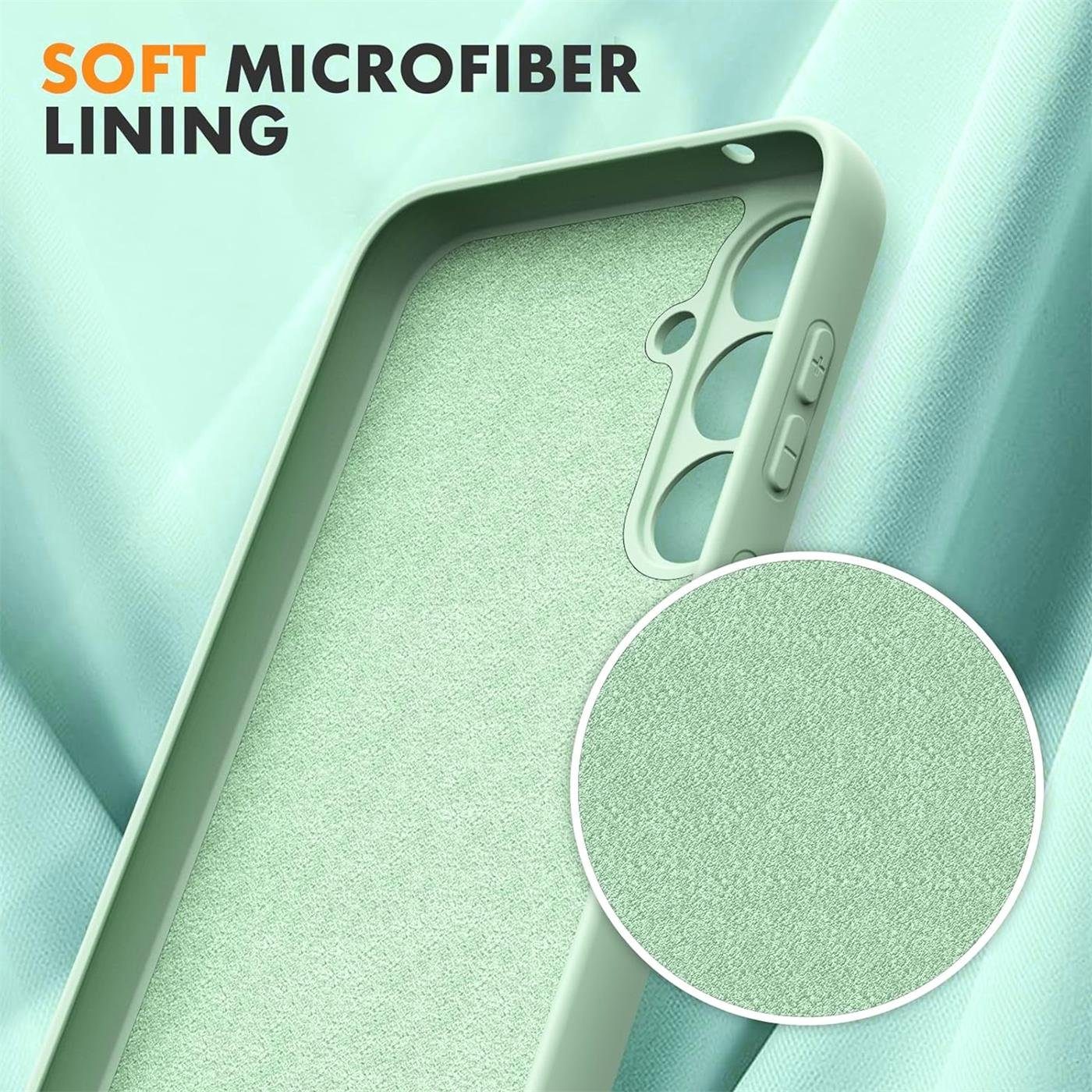CoolGadget Handyhülle Silikon Case für das Samsung Galaxy A15 4G / 5G Slim TPU Cover 6,5 Zoll, Weiche Schutz Hülle mit Innen Fleece aus Stoff Handy Tasche – Bild 4 von 5