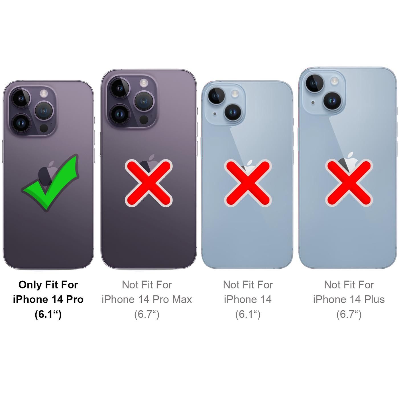 CoolGadget Handyhülle Defender Series Handy Hülle für Apple iPhone 14 Pro 6,1 Zoll, Magsafe TPU Schlicht Robust Schutzhülle für iPhone 14 Pro Hülle