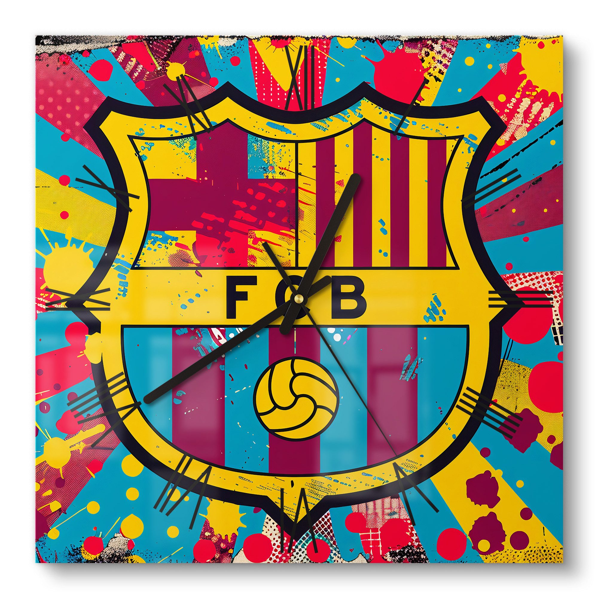 DEQORI Wanduhr 'Wappen FC Barcelona' (Glas günstig online kaufen
