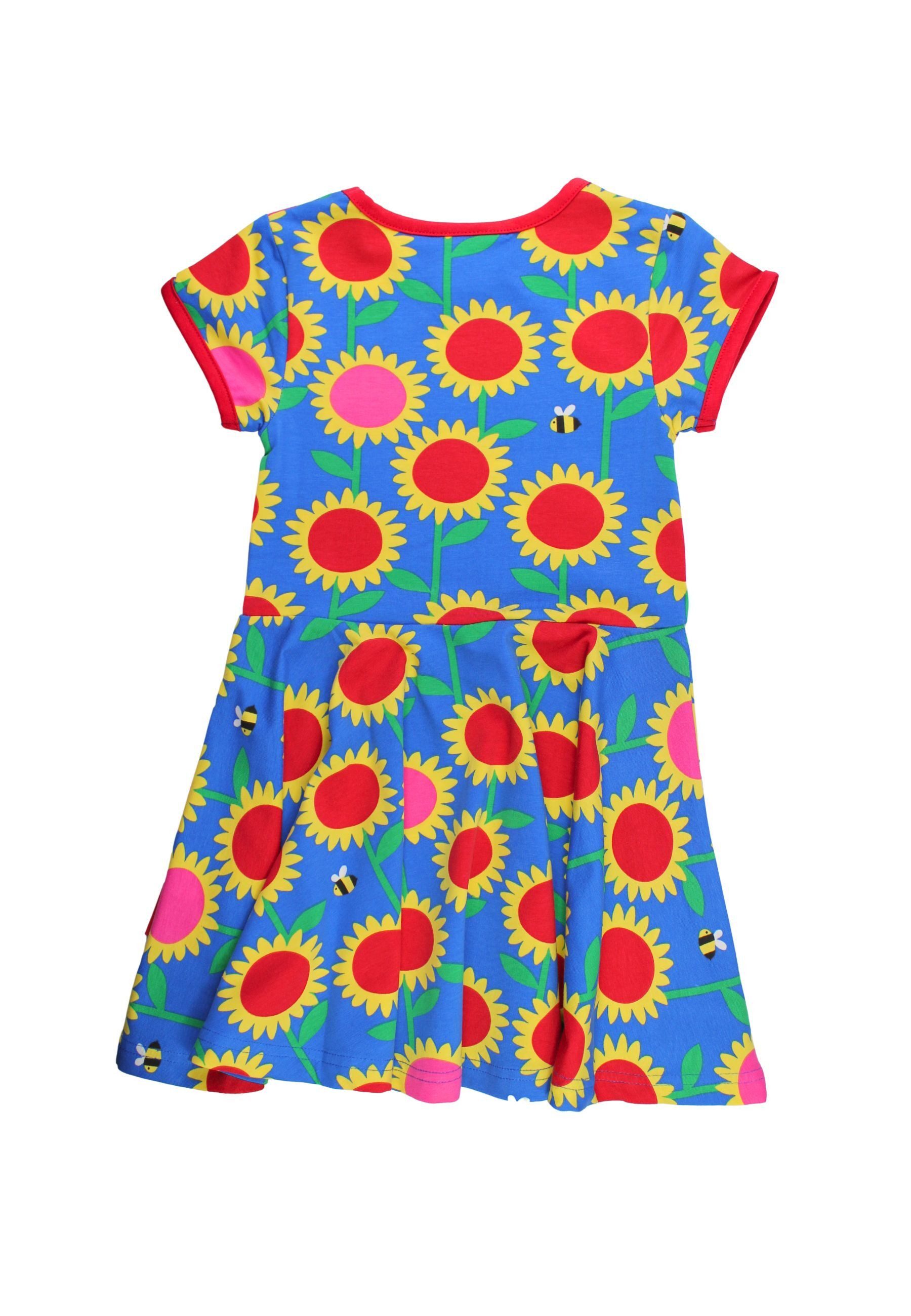 Toby Tiger Shirtkleid Skaterkleid mit Sonnenblumen-Meer Print