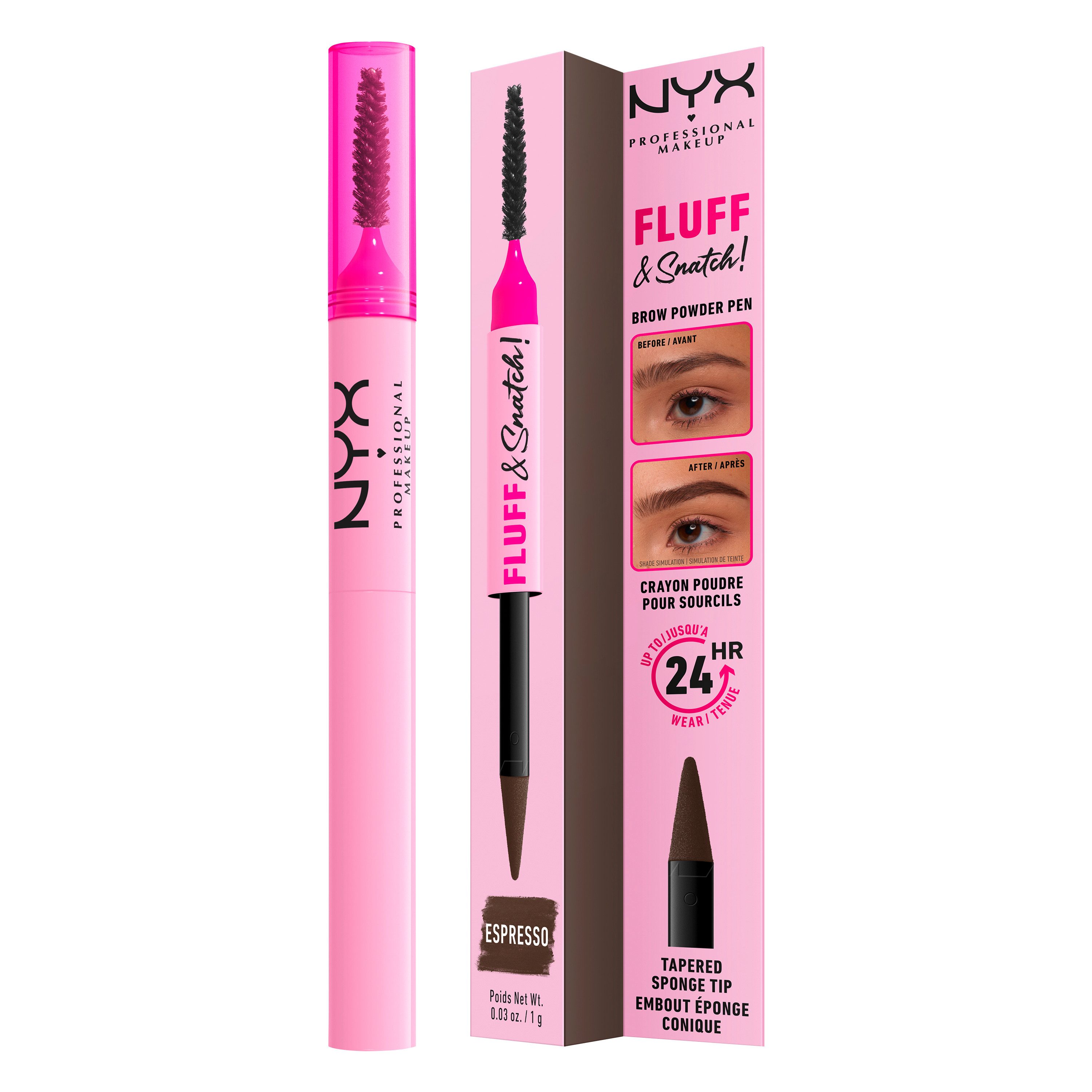 NYX PROFESSIONAL MAKEUP Augenbrauen-Stift NYX Professional Makeup Fluff & Snatch Puder Augenbrauenstift