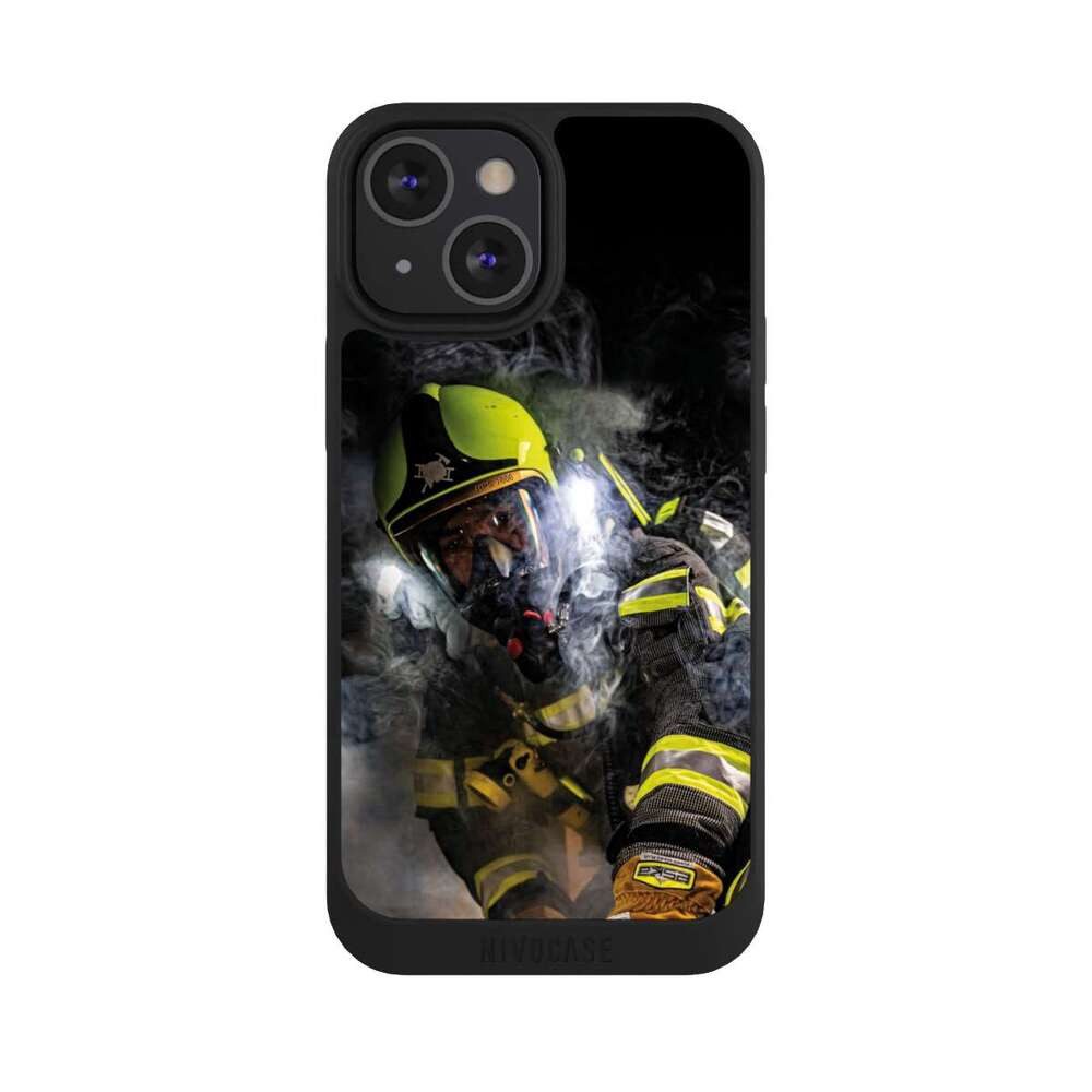 NIVOCASE Handyhülle Feuerwehr Feuerwehrmann Feuer Smokediver, Apple iPhone 13 Mini Handyhülle Hülle NIVOpure Case Schwarz