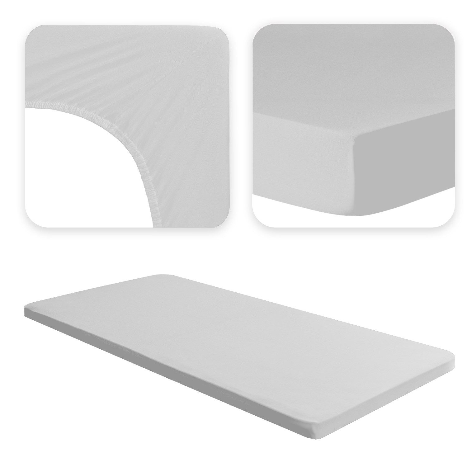 Jacobson Spannbettlaken TOPPER aus 100% Baumwolle, Jersey Bettlaken 160 g/m günstig online kaufen