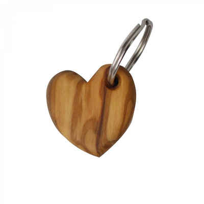 mitienda Schlüsselanhänger Schlüsselanhänger Herz, Holz Anhänger