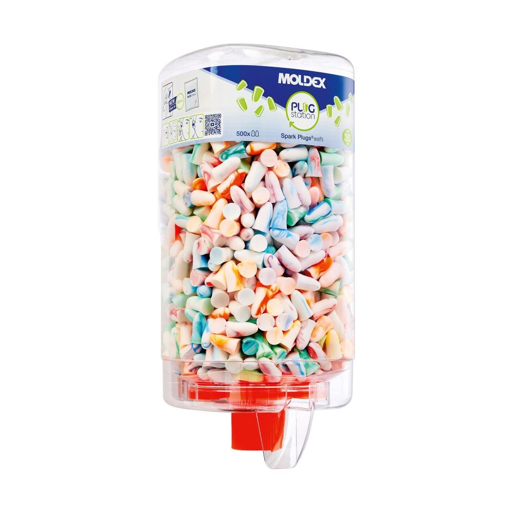 Moldex Gehörschutzstöpsel Spark Plugs® Soft Gehörschutzstöpsel Refill mit 500 Paar
