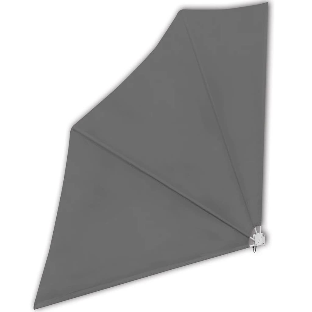 vidaXL Seitenmarkise 140 x 140 cm Faltbarer Balkonfächer Grau 140x140 cm