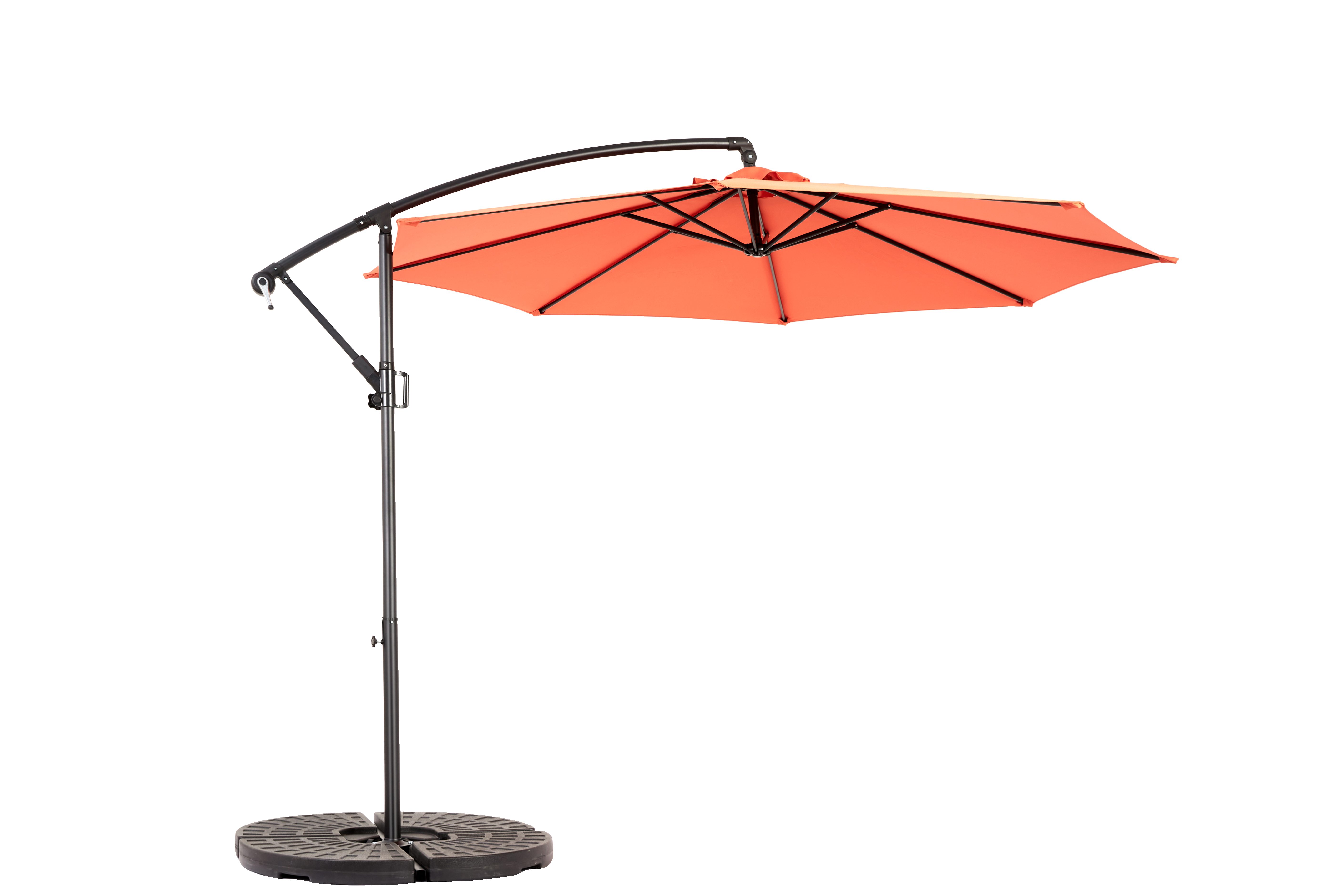 HAUSS SPOLE Sonnenschirm Gartenschirm Ampelschirm Balkonschirm mit Kurbel, 453× 267 cm(L × B), LxB: 294x294 cm, Schirm, mit Kurbelmechanismus, UV-Schutz für Garten, Terrasse, Pool