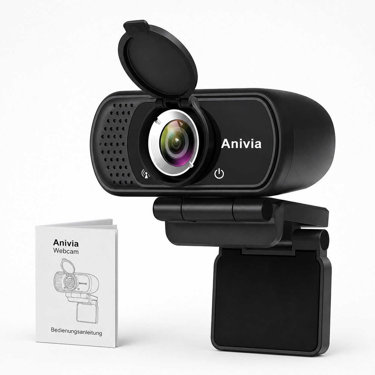 Anivia Full HD-Webcam (Full HD, Hochauflösende Videokamera, Hohe Auflösung x Rauschunterdrückung x Plug-and-Play)