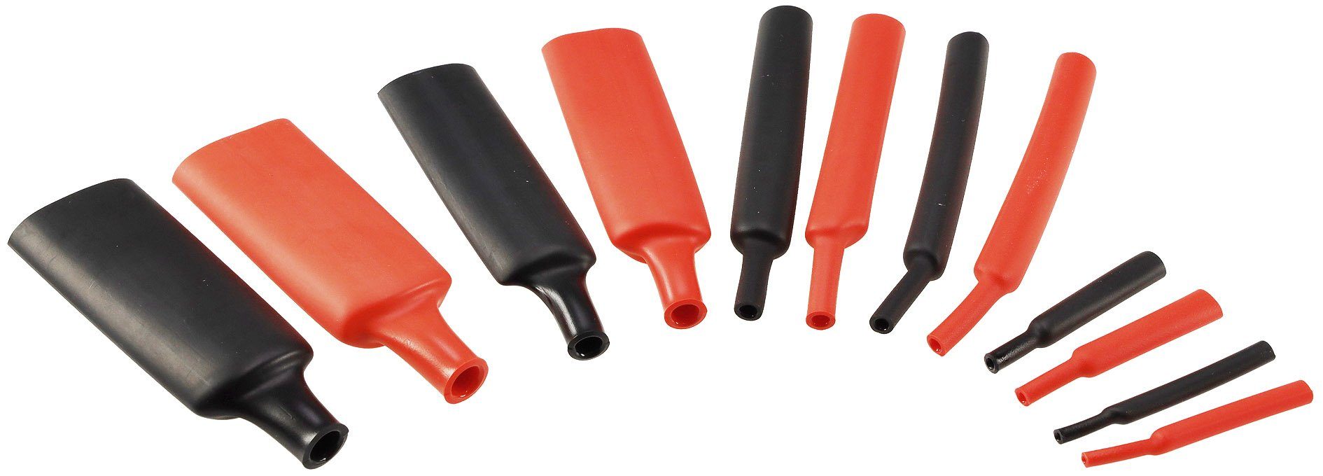 ChiliTec Wärmeschrumpfschlauch Schrumpfschlauch Sortiment 560 teilig schwarz rot 600V, 560-tlg., Schrumpfrate 2:1, Durchschlagfestigkeit: 600V – Bild 4 von 4
