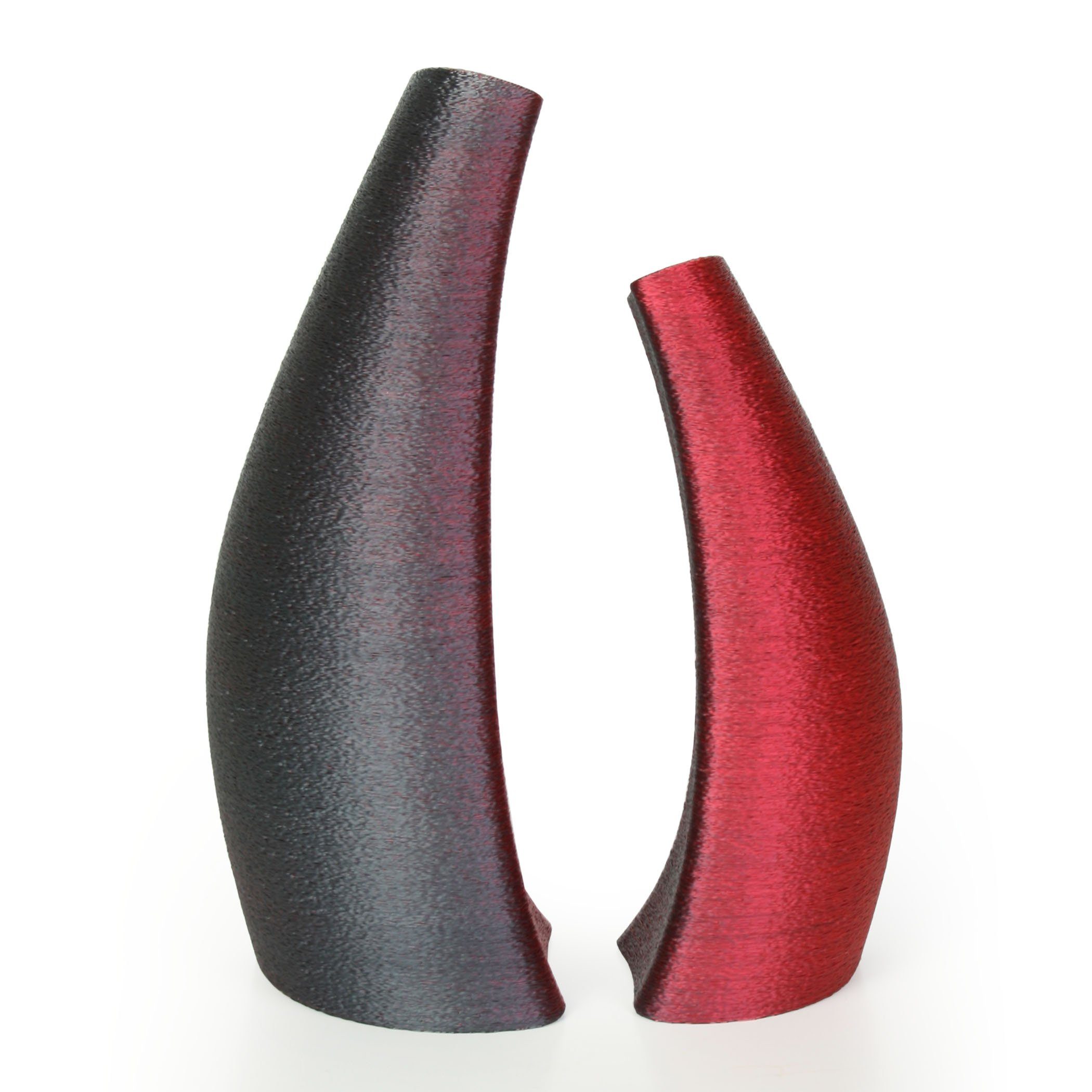 Kreative Feder Dekovase Designer Vasen-Set aus 2 & Blumenvasen Set bestehend Bio-Kunststoff wasserdicht nachwachsenden aus aus (Set, Vasen), bruchsicher – Dekorative Rohstoffen