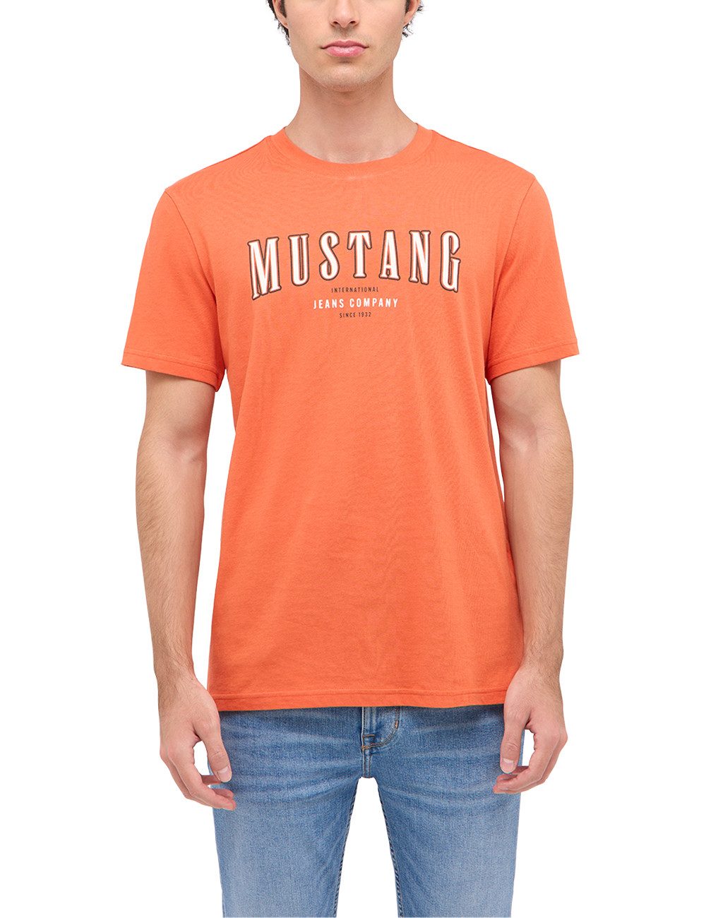 MUSTANG Kurzarmshirt Style Austin mit Logo-Print günstig online kaufen