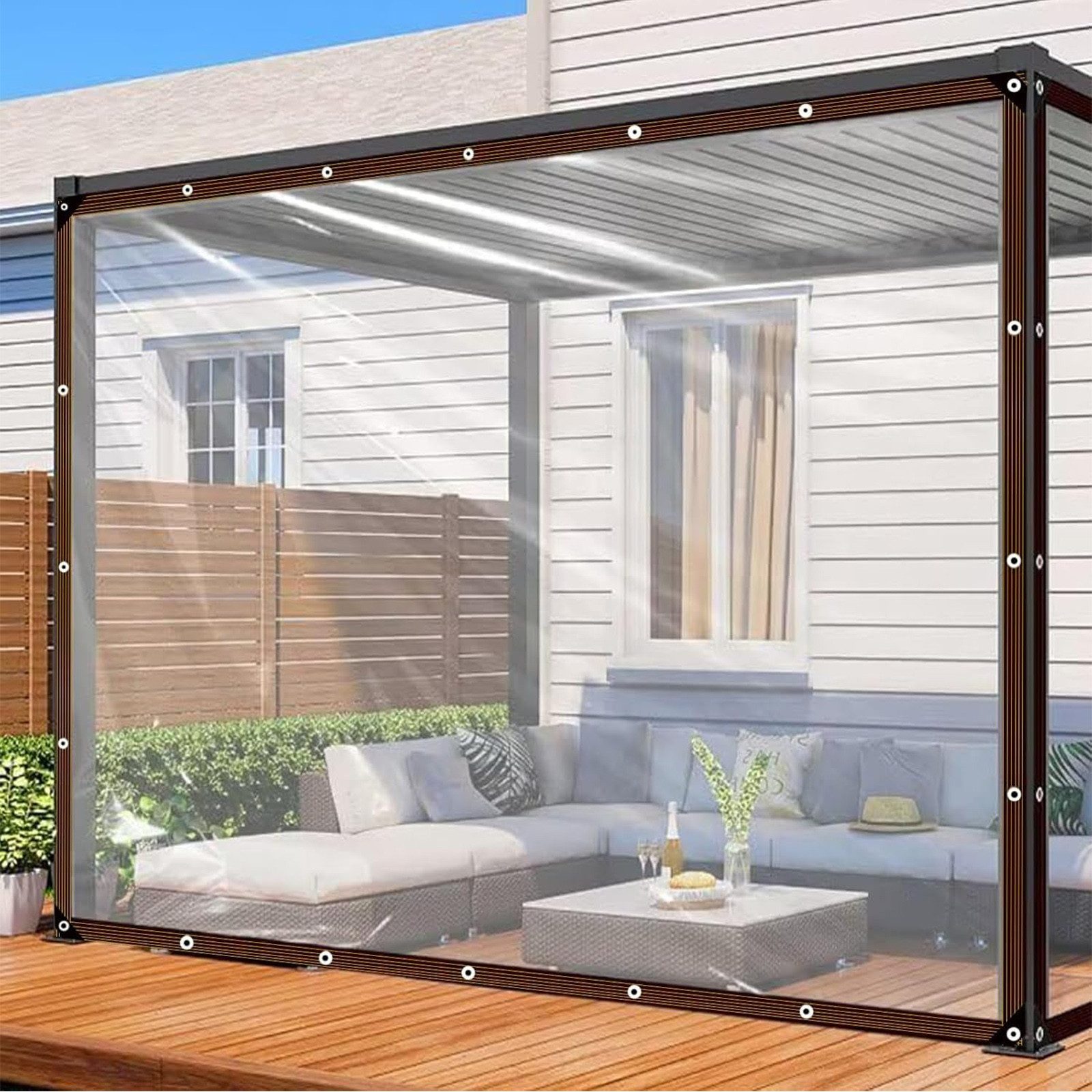 Sunicol Outdoorgardine Durchsichtige Wasserdichte Seitenwände mit günstig online kaufen