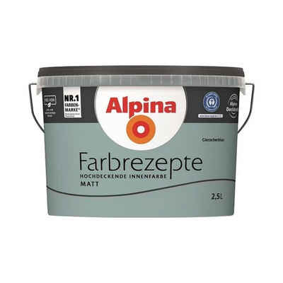 Alpina Wand- und Deckenfarbe Farbrezepte 2,5 L Gletscherblau Frisches Graublau
