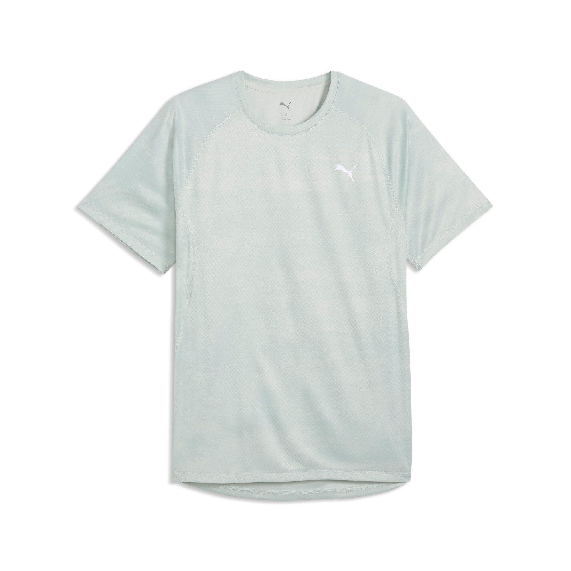 PUMA Laufshirt M RUN VELOCITY AOP TEE Slim Fit Passform, kurze Ärmel, für Training, mit Print-Applikation