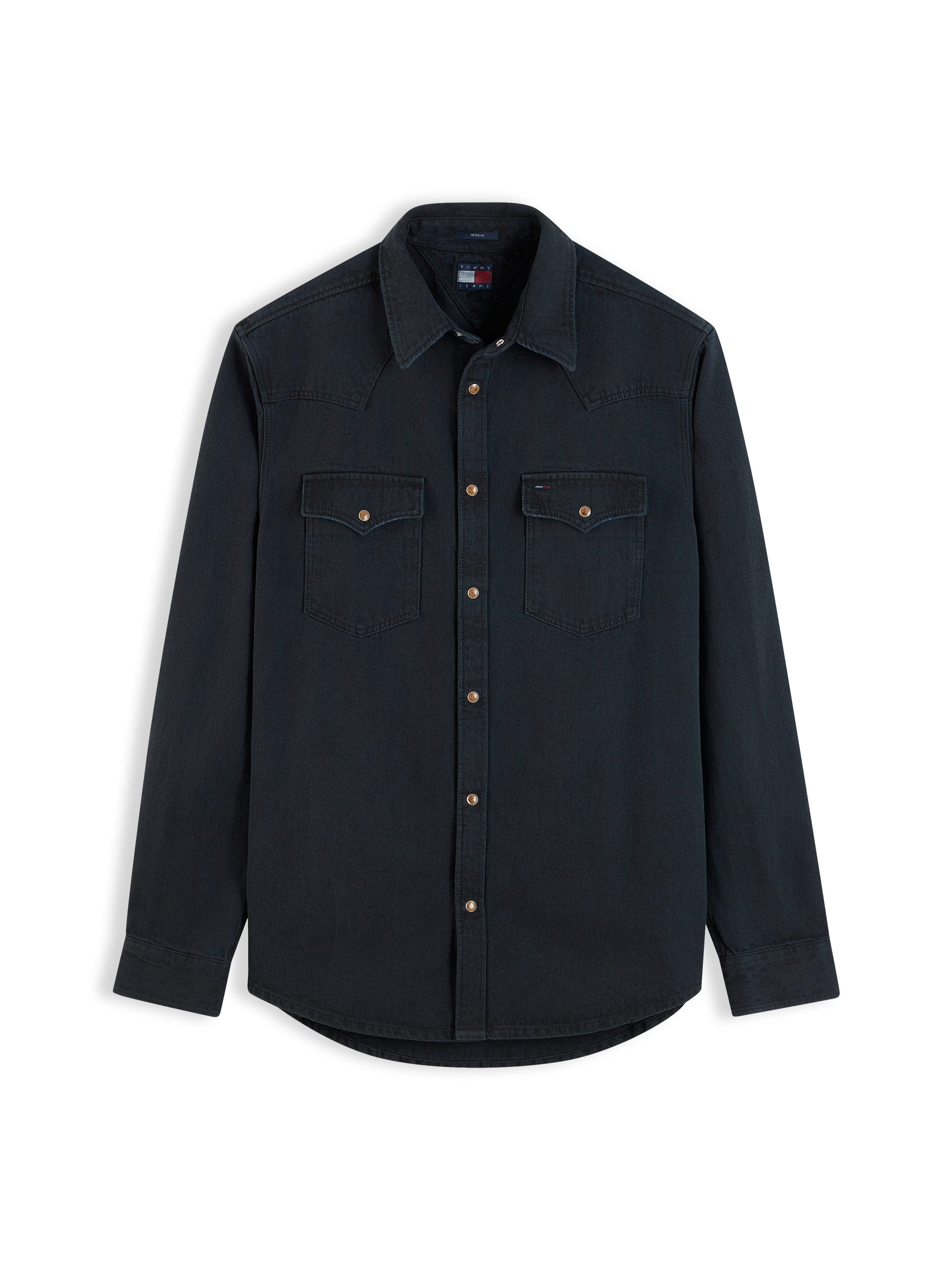 Tommy Jeans Langarmhemd REGULAR WASHED WESTERN SHIRT Regular fit mit Hemdkragen – Bild 5 von 5