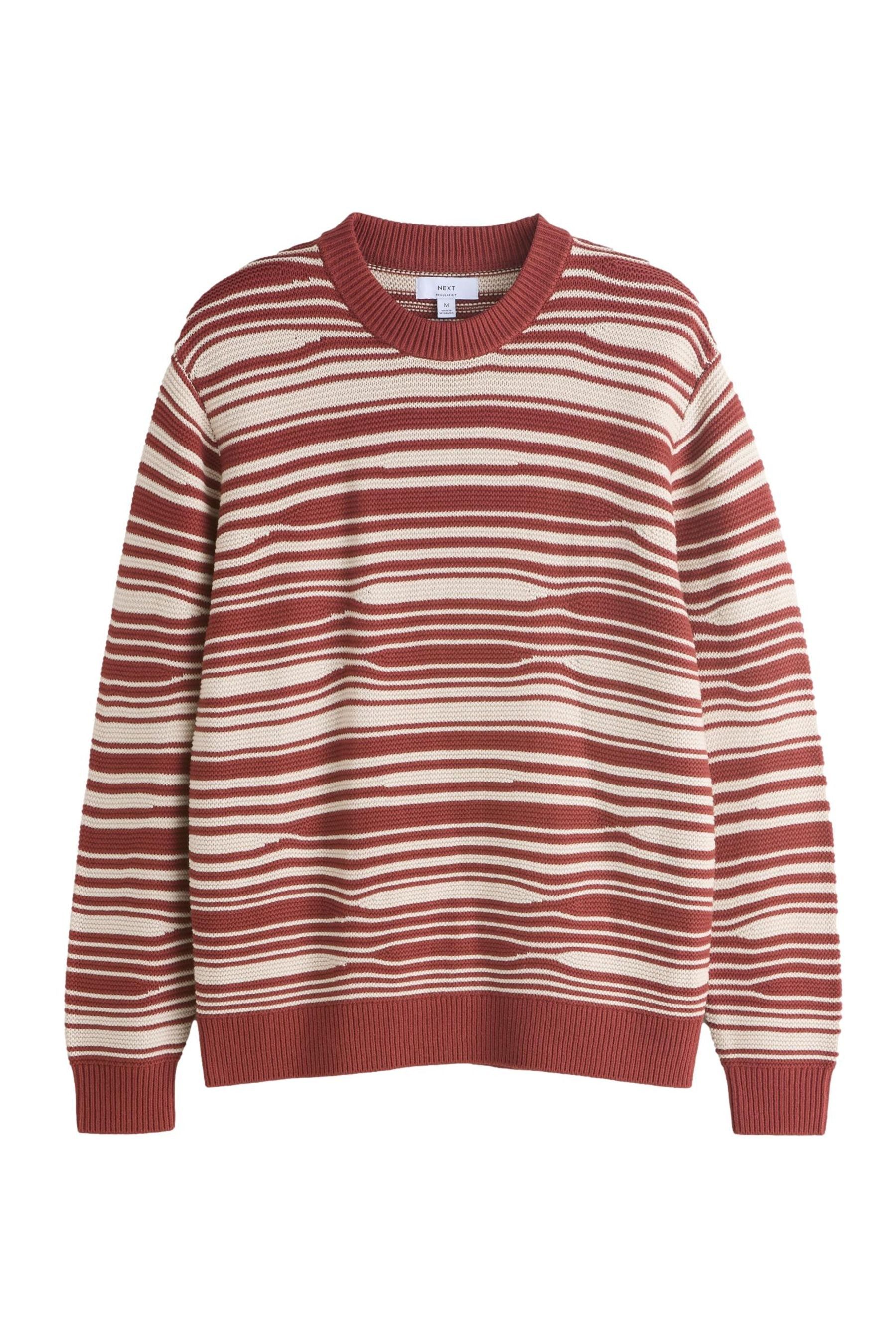 Rundhalspullover Regular Fit Rundhalspullover mit Streifendesign