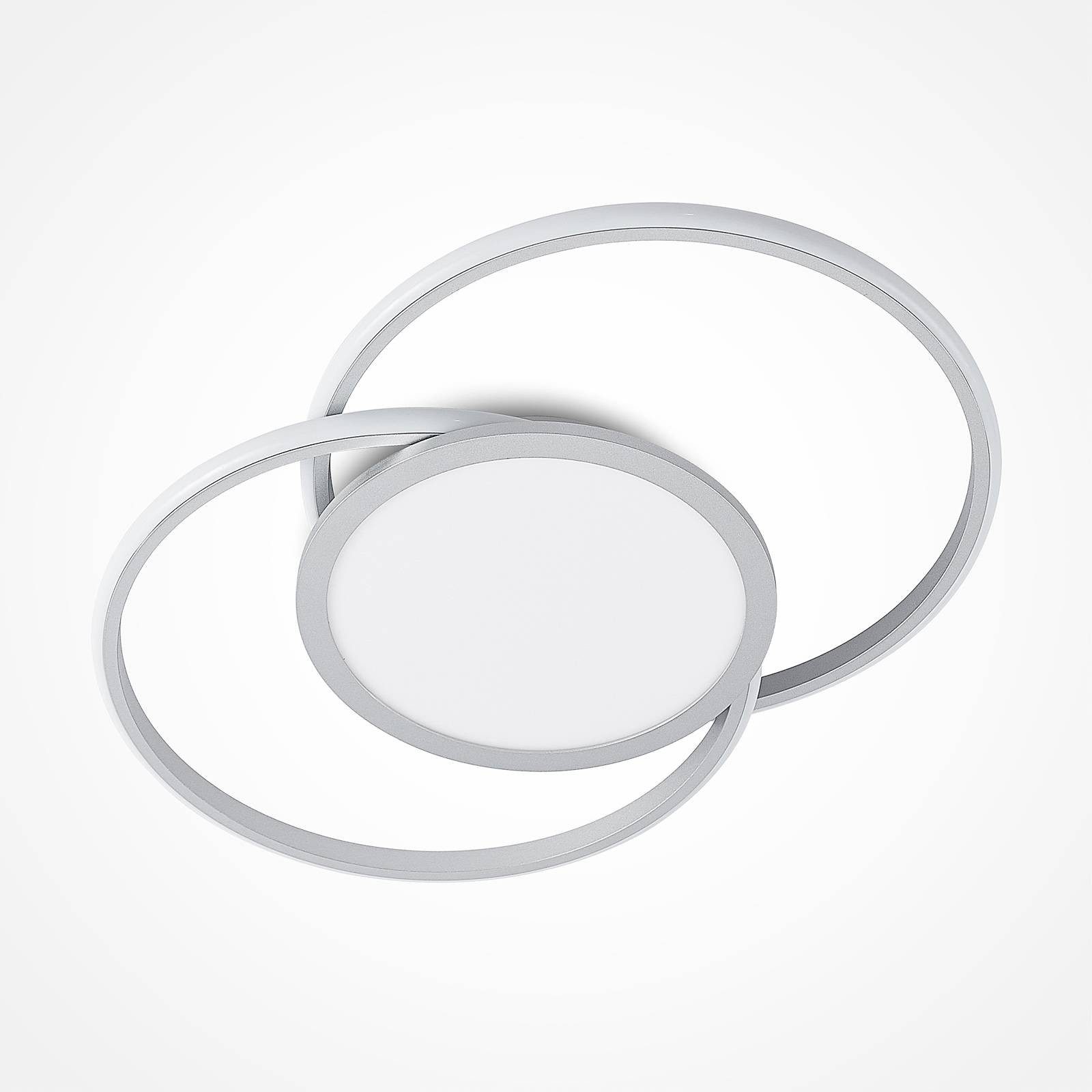 Lucande Deckenleuchten Senne, LED, Metall, Alu warmweiß IP20, LED 30 W gesamt, warmweiß