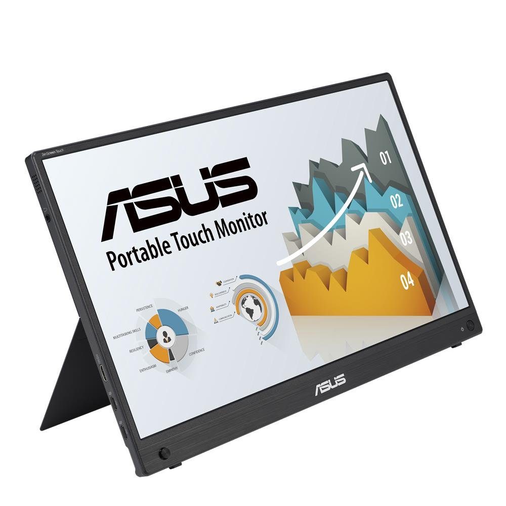 Asus ZenScreen Touch MB16AHT Portabler Monitor (39,60 cm/15,6 ", 1920 x 1080 px, Full HD, 5 ms Reaktionszeit, 60 Hz, IPS, 10-Punkt-Touch, Mini-HDMI, Stativgewinde, Flicker Free, Low Blue Light)